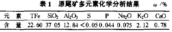 原尾礦多元素化學分析結果